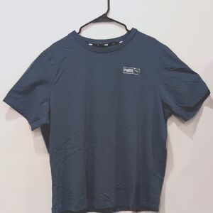 Puma Blue/Gray Short Sleeve Tee Classic Fit